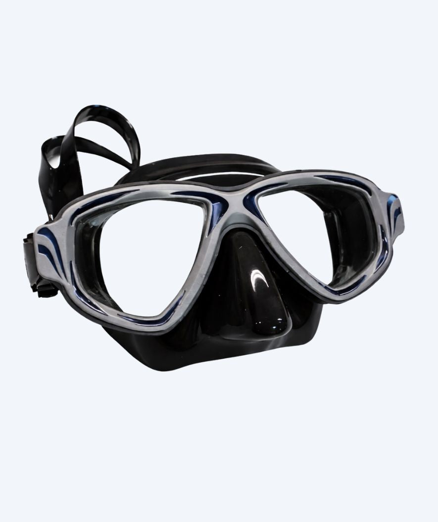 Primotec diving mask with optical correction - M200 (-1.0 – -8.0) and (+1.0 – +4.0) - Black/Grey