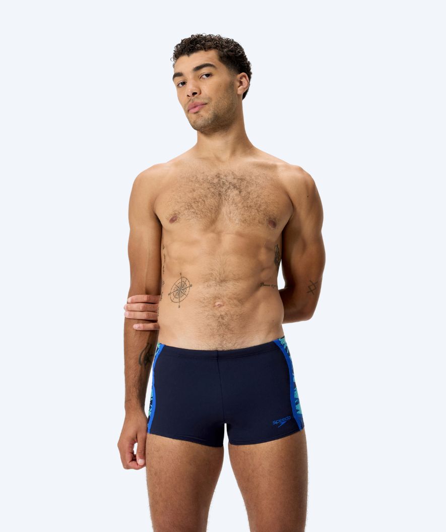 Speedo aquashorts for men - Hyperboom Splice - Dark blue/Light blue