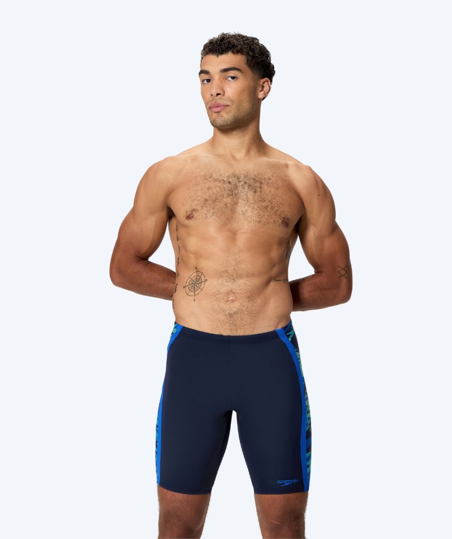 Speedo jammer for men - Hyperboom Splice - Dark blue/Light blue
