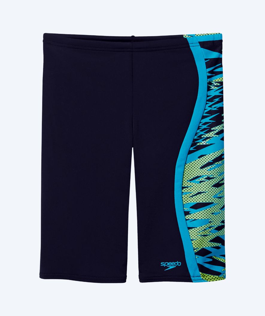 Speedo jammer for boys - Hyperboom Splice - Black/Light blue