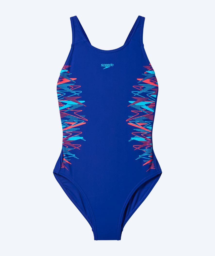 Speedo swimsuit for girls - Placement Muscleback - Dark blue/Light blue