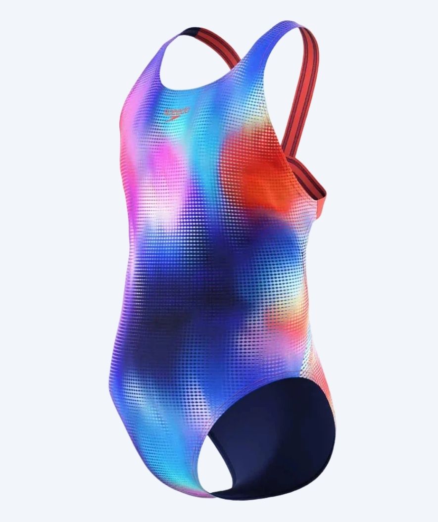 Speedo swimsuit for girls - Print Leaderback - Multi/Purple