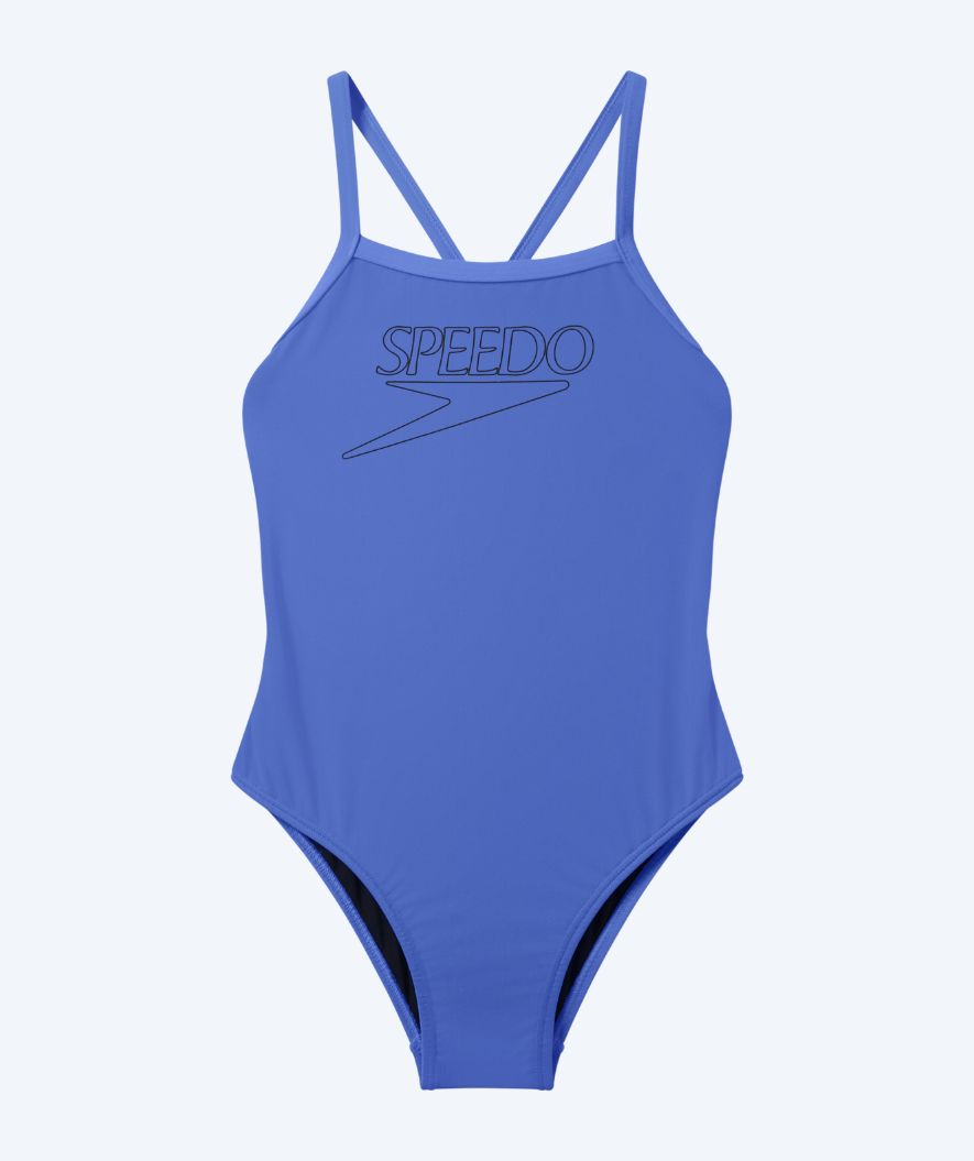 Speedo swimsuit for girls - Endurance Logo Thinstrap - Purple