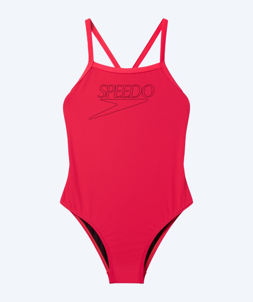 Speedo swimsuit for girls - Endurance Logo Thinstrap - Light Pink