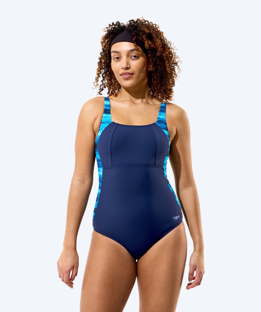 Speedo swimsuit for women - Print Luna Lustre - Dark blue/Light blue