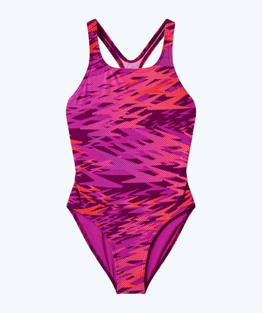 Speedo swimsuit for girls - Hyperboom Print Medalist - Pink/Purple
