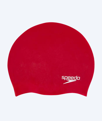 Speedo swimming cap for junior (6-16) - Plain - Red
