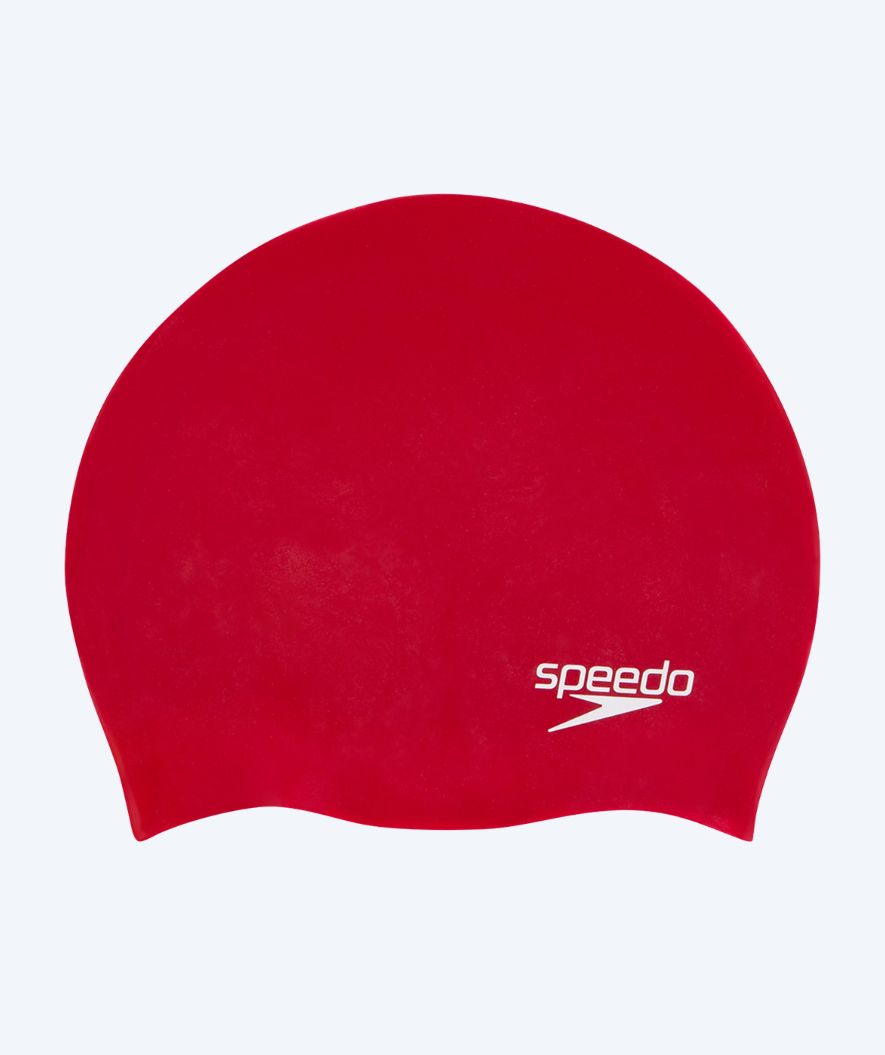 Speedo swimming cap for junior (6-16) - Plain - Red