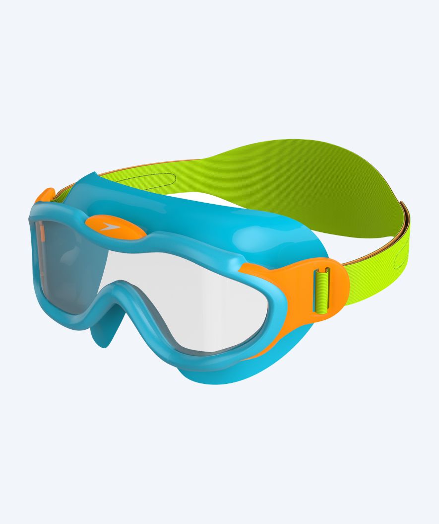 Speedo swimming goggles for kids (2-6) - Sea Squad Mask - Light blue/Light green