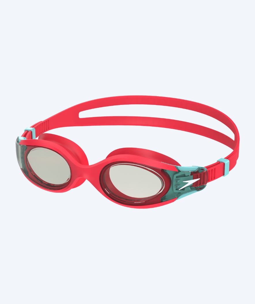 Speedo swimming goggles for kids (6-14) - Hydrosity 2.0 - Red/Light blue (Smoke lens)