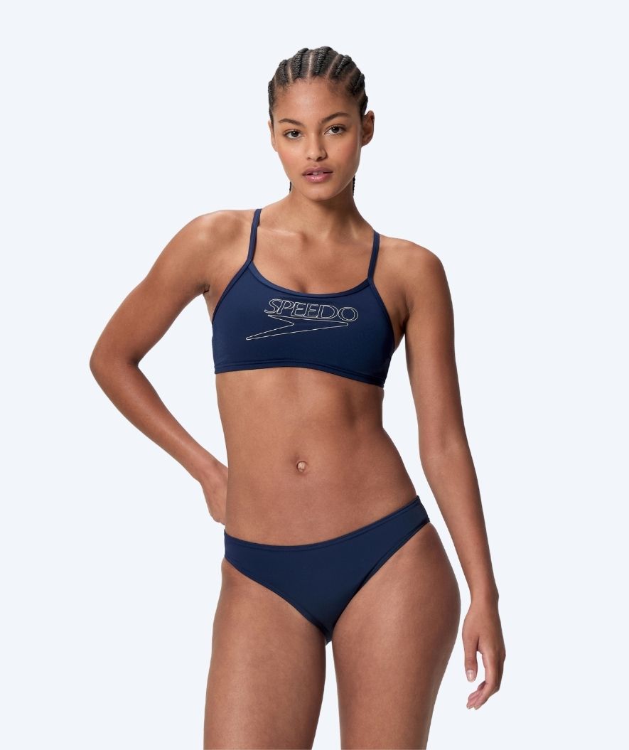 Speedo bikini for women - Endurance Logo Thin Strap - Dark blue