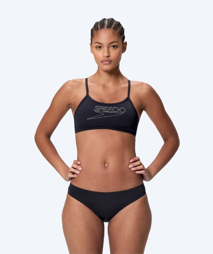 Speedo bikini for women - Endurance Logo Thin Strap - Black
