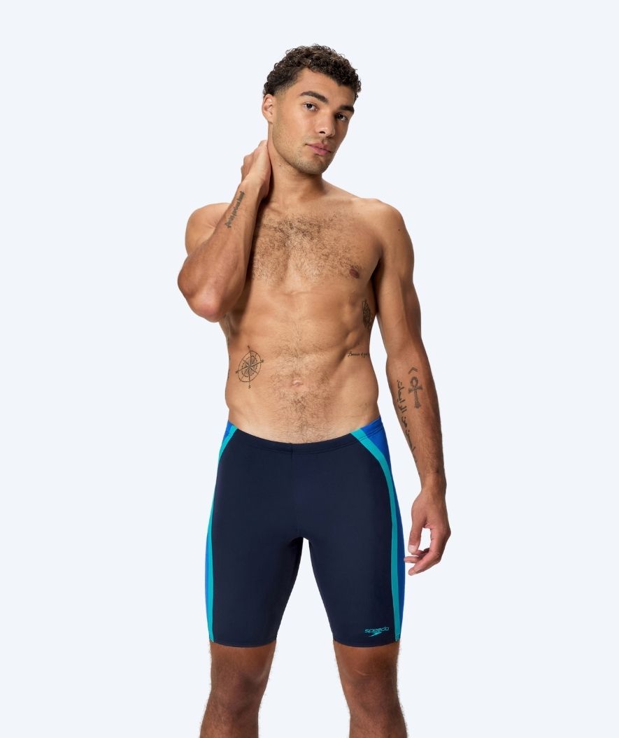 Speedo jammer for men - Solid Splice - Dark blue/Light blue