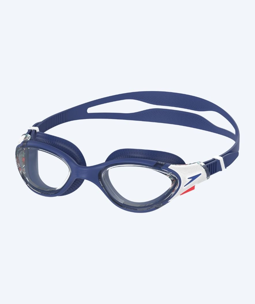 Speedo nearsighted swimming goggles with prescription for adults - (-1.5) – (-6.0) - Biofuse 2.0 - Dark blue/Clear