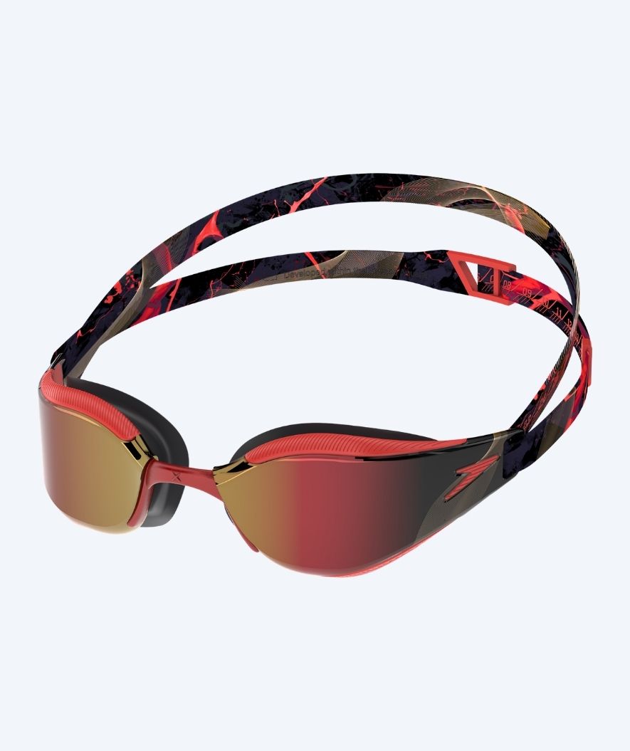 Speedo Elite swimming goggles - Fastskin Hyper Elite Mirror - Black/Red (Gold lens)
