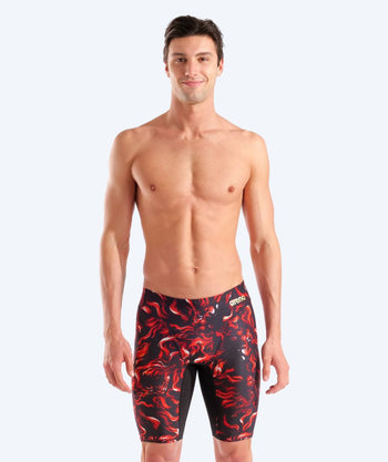 Arena long swim trunks for men - Graphic - Black/Red (Limited 2025)
