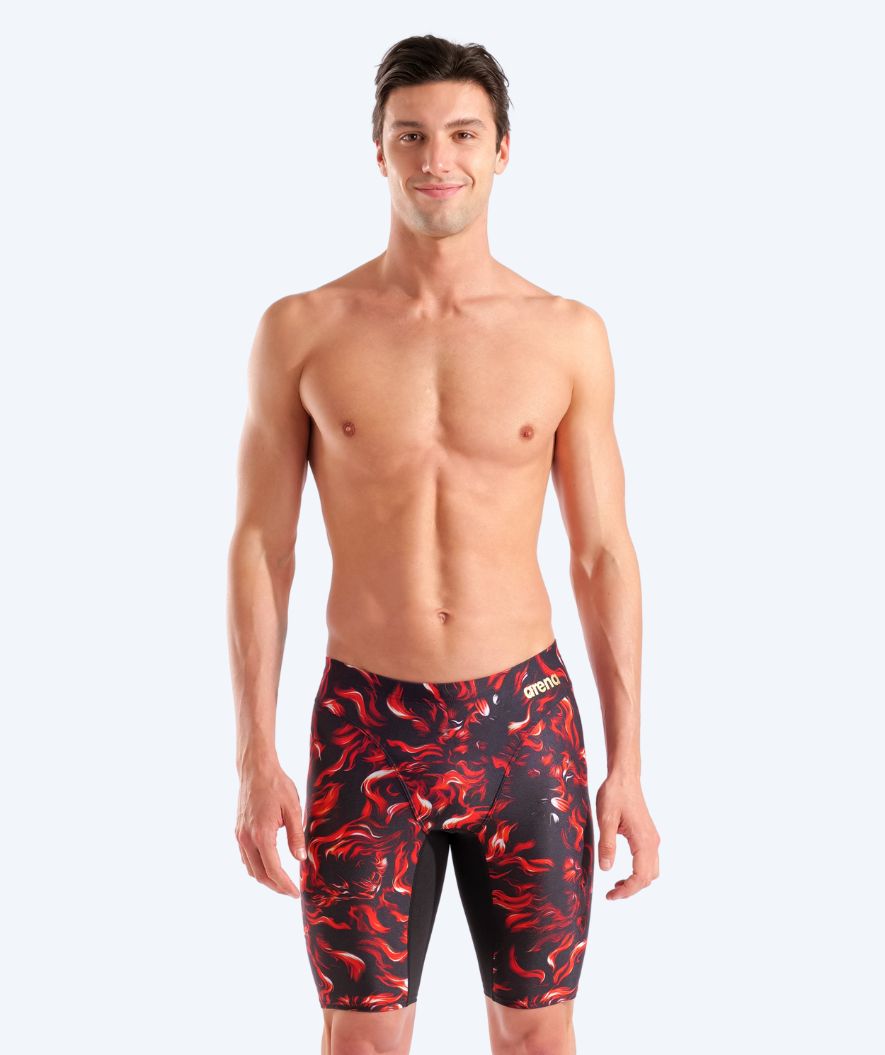 Arena long swim trunks for men - Graphic - Black/Red (Limited 2025)