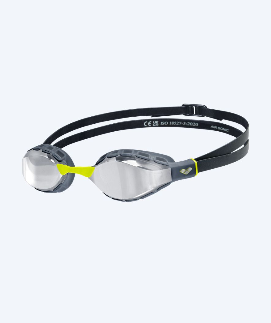 Arena Elite swimming goggles - Air Sonic Mirror - Dark gray/Yellow