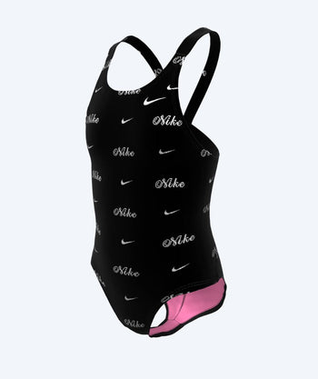 Nike swimsuit for girls - Hydrastrong Print Fastback - Black/white