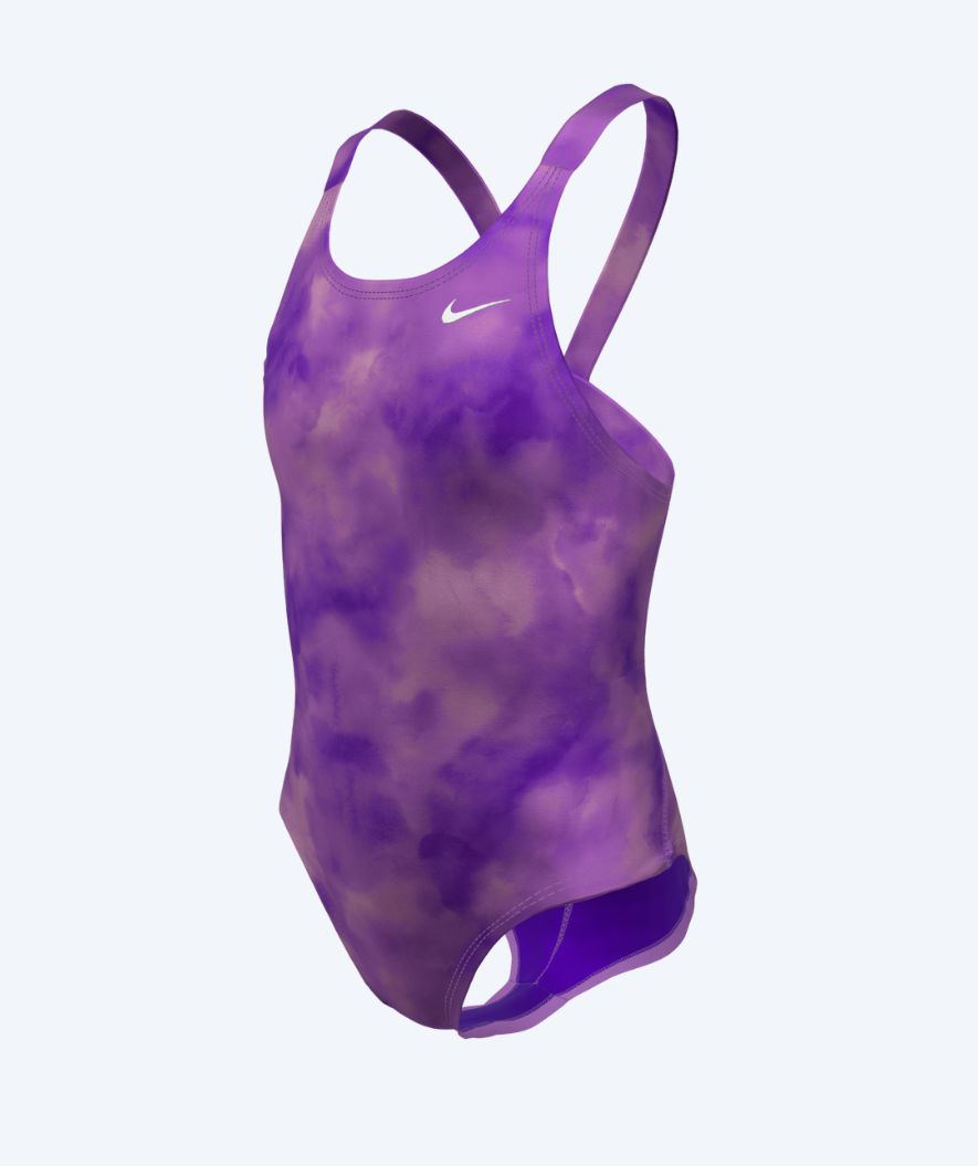 Nike swimsuit for girls - Hydrastrong Print Fastback - Purple/Light Pink