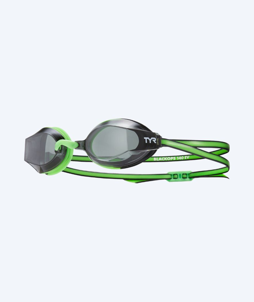 TYR swimming goggles for junior - Blackops 140 EV - Green/Black (Smoke lens)