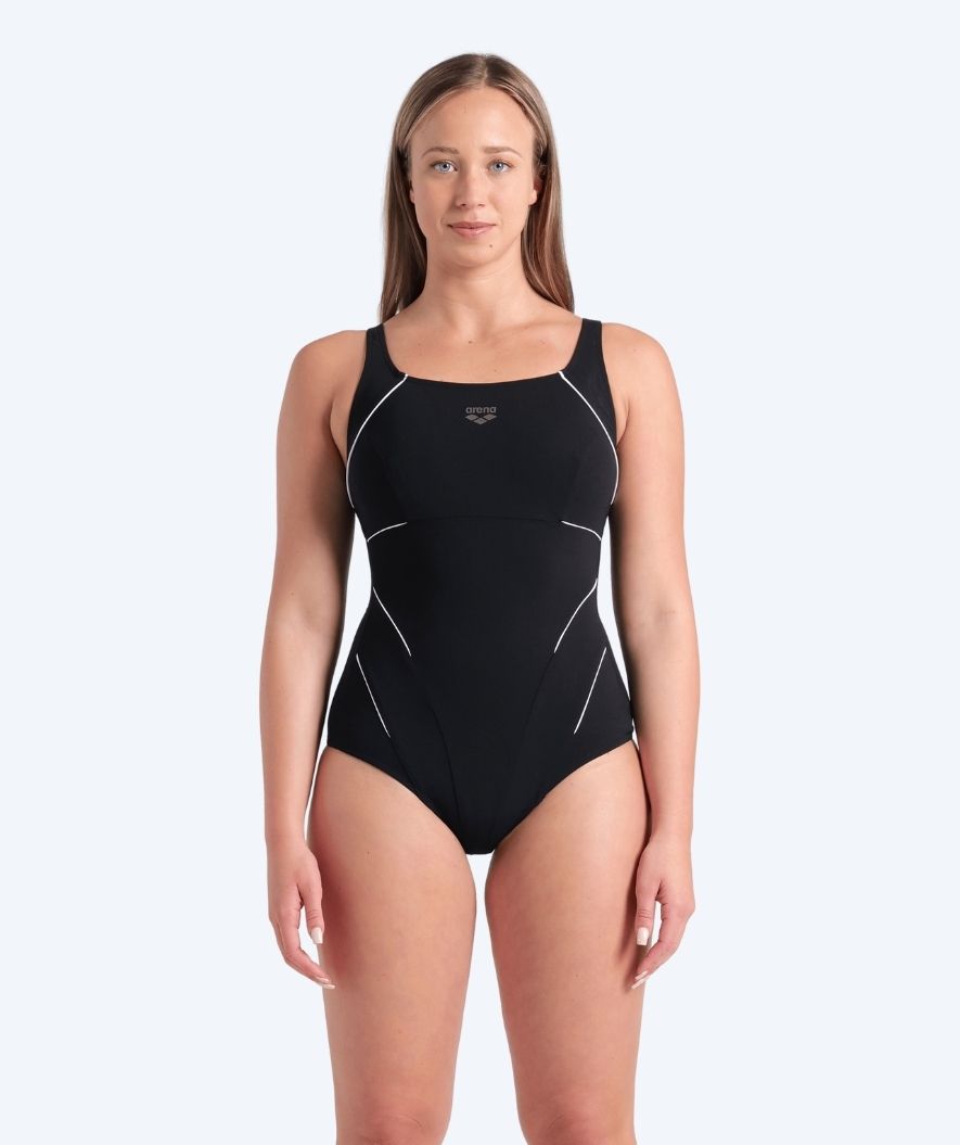 Arena swimsuit with inserts for women - Jewel - Black/White