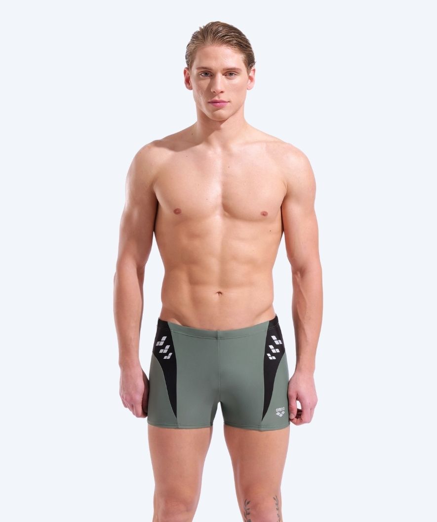 Arena aquashorts for men - Step Logo - Green/Black
