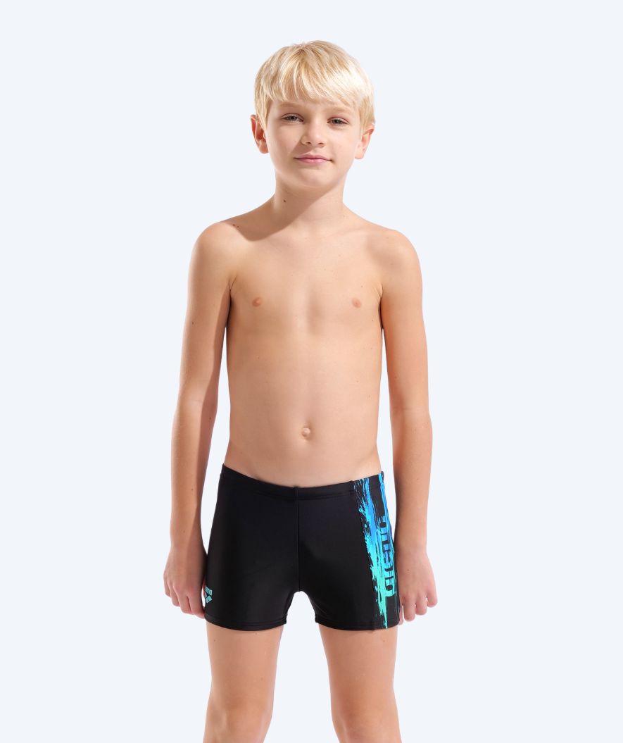 Arena aquashorts for boys - Paint - Black/Blue