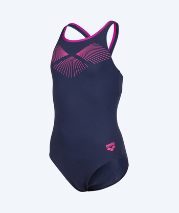 Arena swimsuit for girls - Bay Swim Pro Back - Dark blue/Pink
