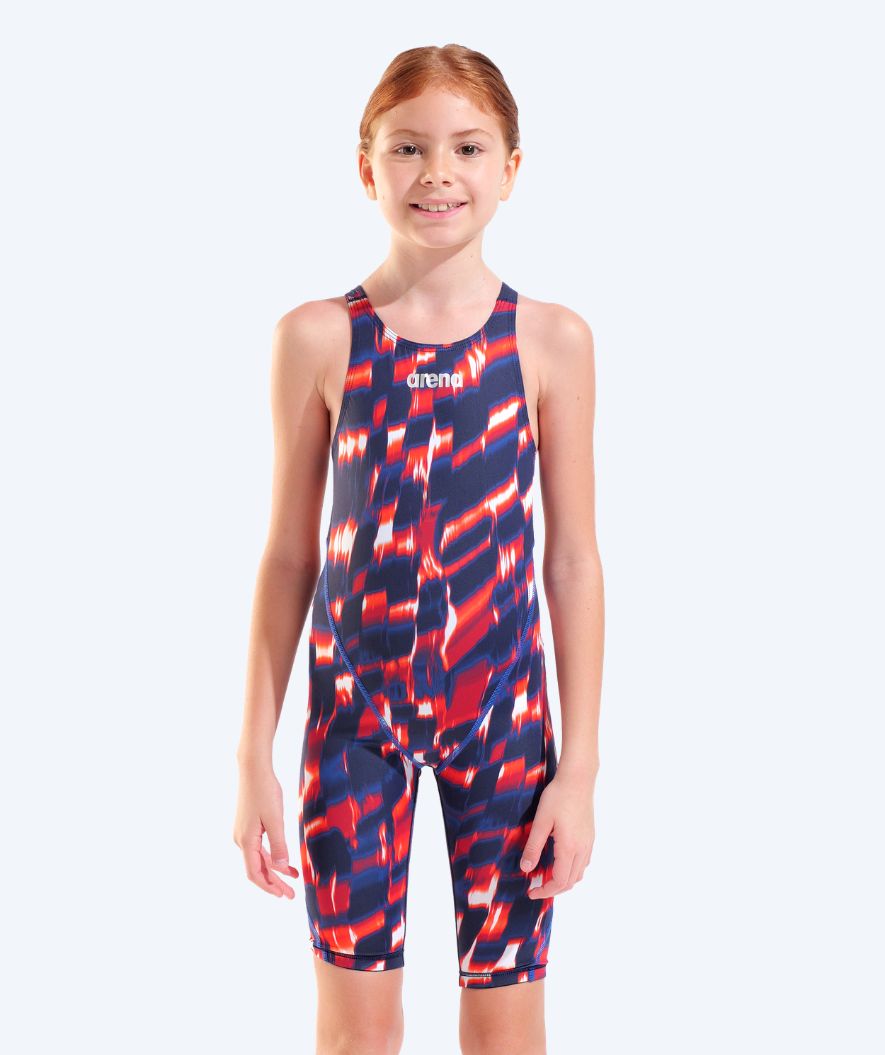 Arena racing swimsuit for girls - ST NEXT - Green/Dark blue (Limited 2026)