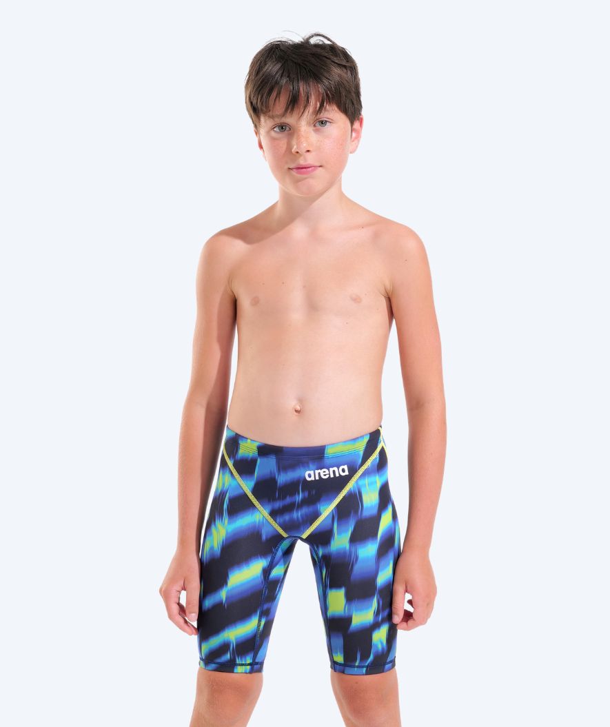 Arena racing jammers for boys - ST NEXT - Light green/Dark blue (Limited 2026)
