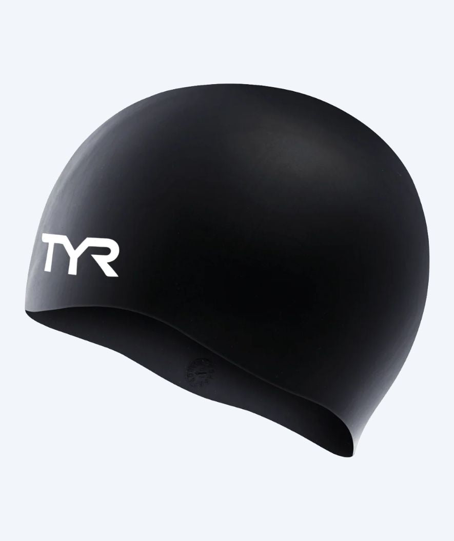 TYR swimming cap for junior (8-16) - Silicone - Black