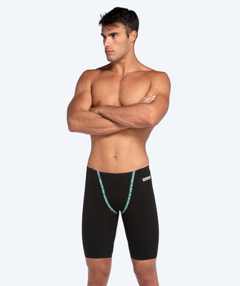 Arena competition swim trunks for men - Primo - Black/light blue