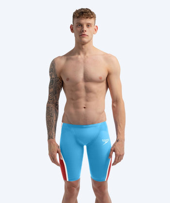 Speedo competition swim trunks for men - LZR Pure Intent 2.0 - Blue/red