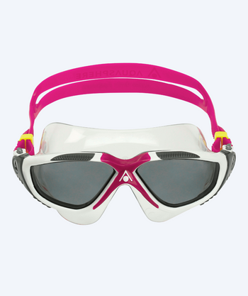 Aquasphere swim mask for women - Vista - White/pink (clear lens)