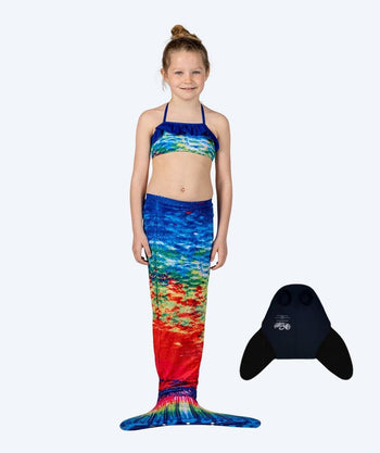 Watery mermaid tail for kids - Rainbow Bloom