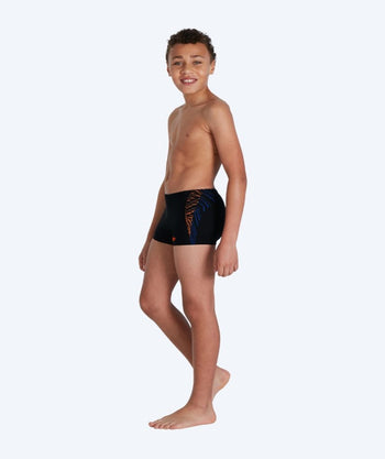 Speedo aquashorts for boys - Plastisol Placement - Black/Orange