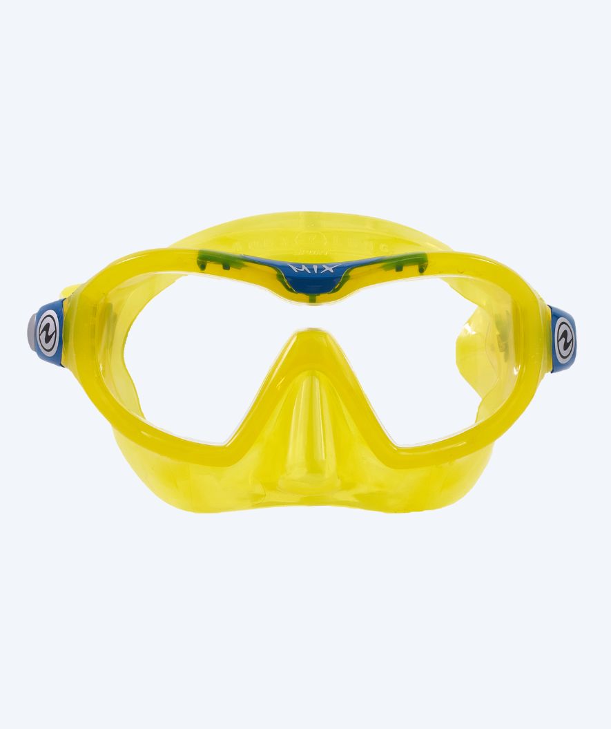 Aqualung diving mask for kids (4-12) - Mix Junior - Yellow/petrol