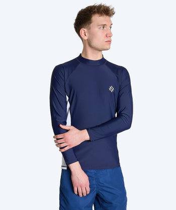 Watery UV-shirt for men - Talcott Long Sleeve Rashguard - Darkblue/white