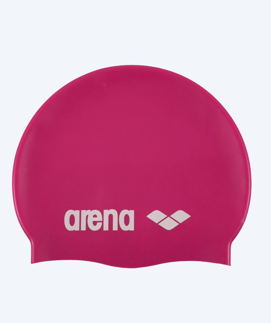 Arena swim cap - Classic Silicone - Pink/white