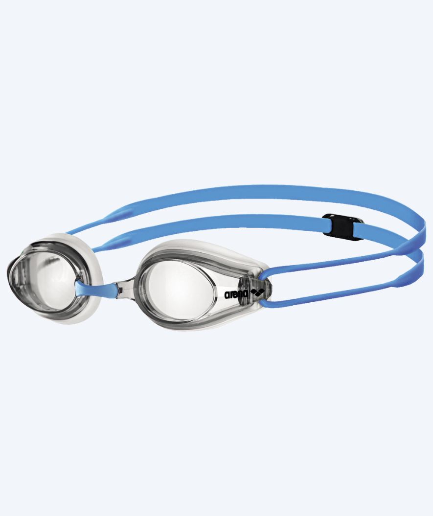Arena racing swimming goggles for kids (6-12) - Tracks - Light blue