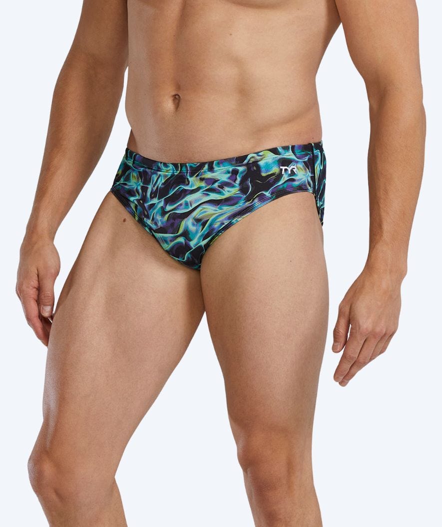 TYR triangular swim trunks for men - Durafast Elite Energia - Green