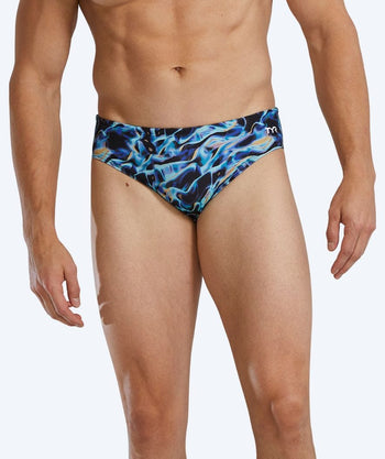 TYR triangular swim trunks for men - Durafast Elite Energia - Blue