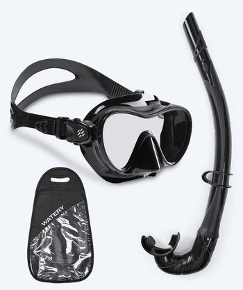 Watery Combo snorkel set for kids - Cliff - Black