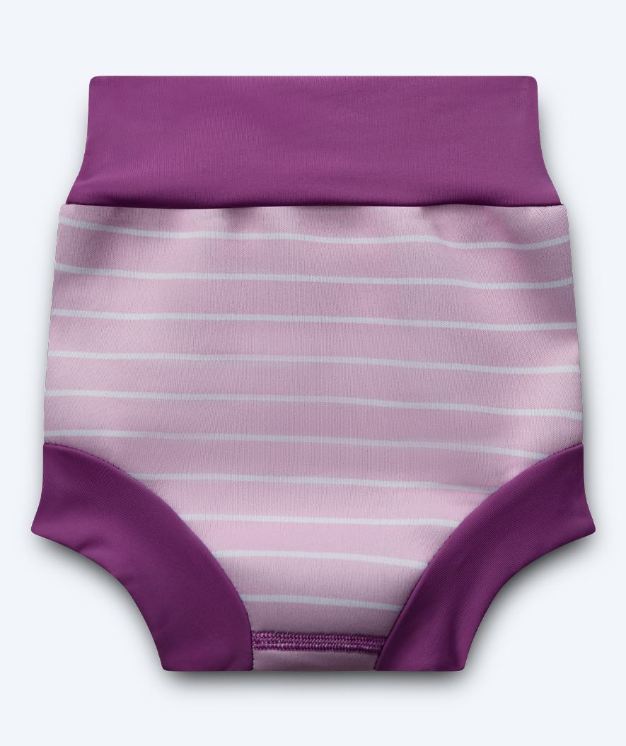 Watery swim nappies for kids - Neoprene Swim Nappy - Purple Stripes