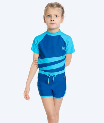 Watery UV swim shorts for kids - Manami - Atlantic Blue