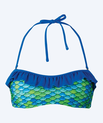 Fin Fun Mermaid bikini top for girls - Aussie Green