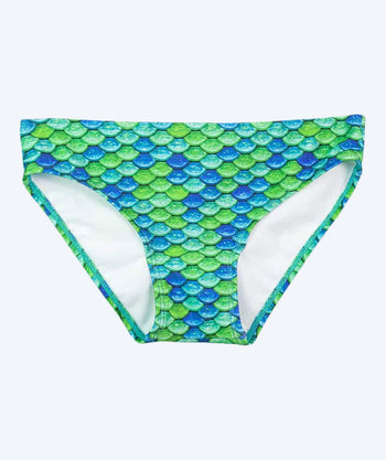 Fin Fun bikini bottom for girls - Aussie Green