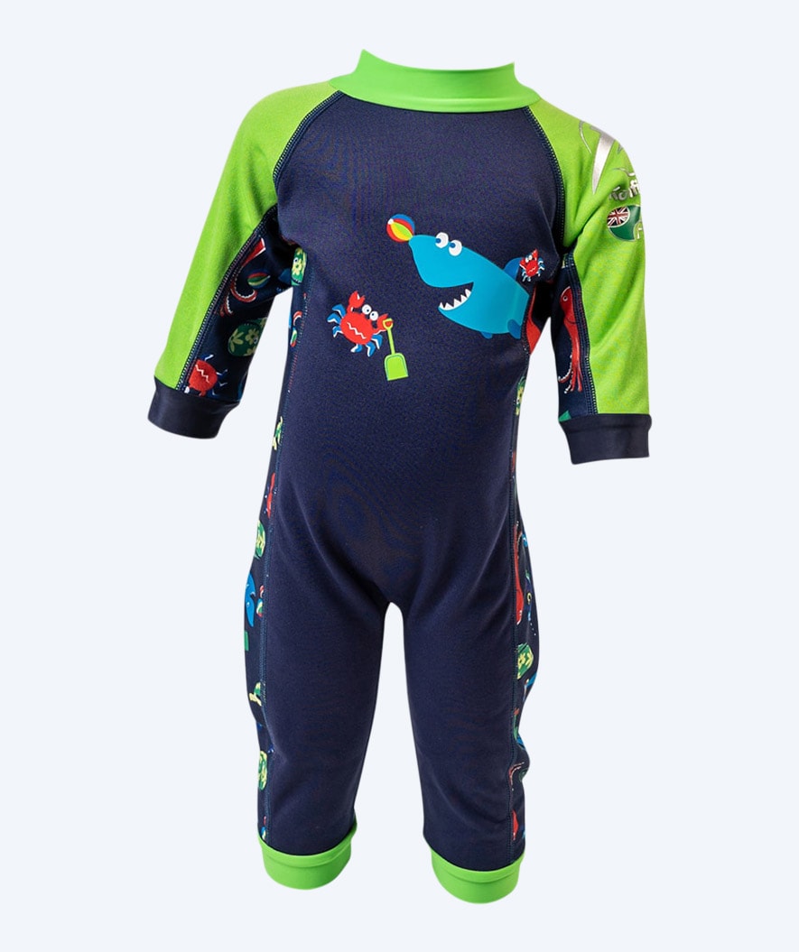 Konfidence wetsuit for kids - SplashyTM - Dark blue/light green