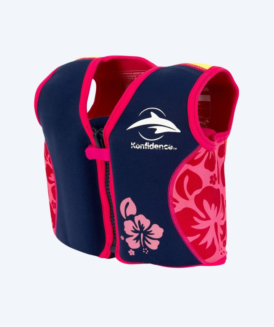 Konfidence swim vest for kids (2-12) - Original - Dark blue/Pink